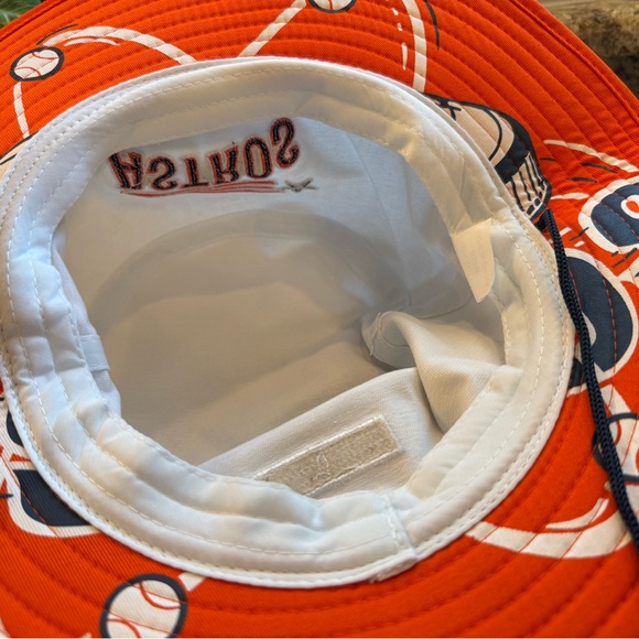 Houston Astros Bucket Hat – White & Orange Wide Brim - Picture 4 of 5